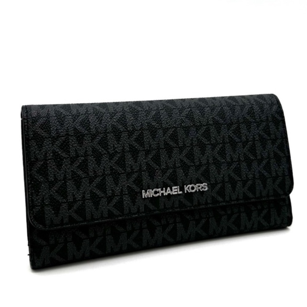 Michael Kors Large Logo Trifold Wallet Black - reduced price!